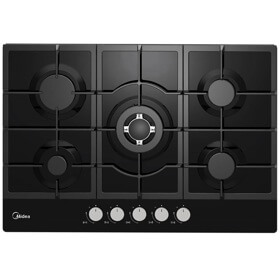 ჩასაშენებელი გაზის ქურის ზედაპირი Midea MG9060TGB, Built-in Gas Cooktop, Black