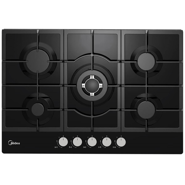 ჩასაშენებელი გაზის ქურის ზედაპირი Midea MG9060TGB, Built-in Gas Cooktop, Black