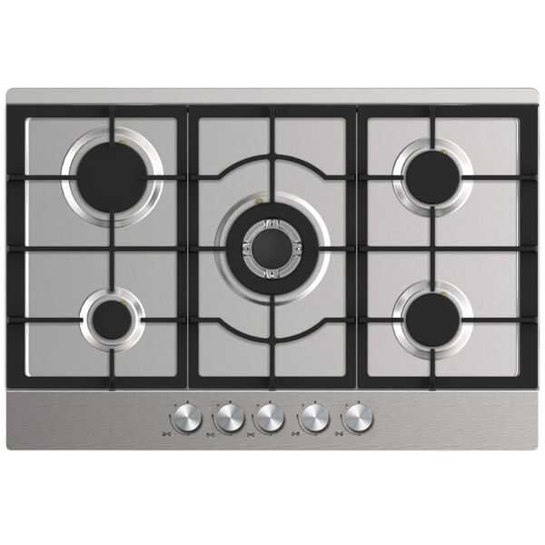 ჩასაშენებელი გაზის ქურის ზედაპირი Midea MG9005TX, Built-in Gas Cooktop, Stainless Steel