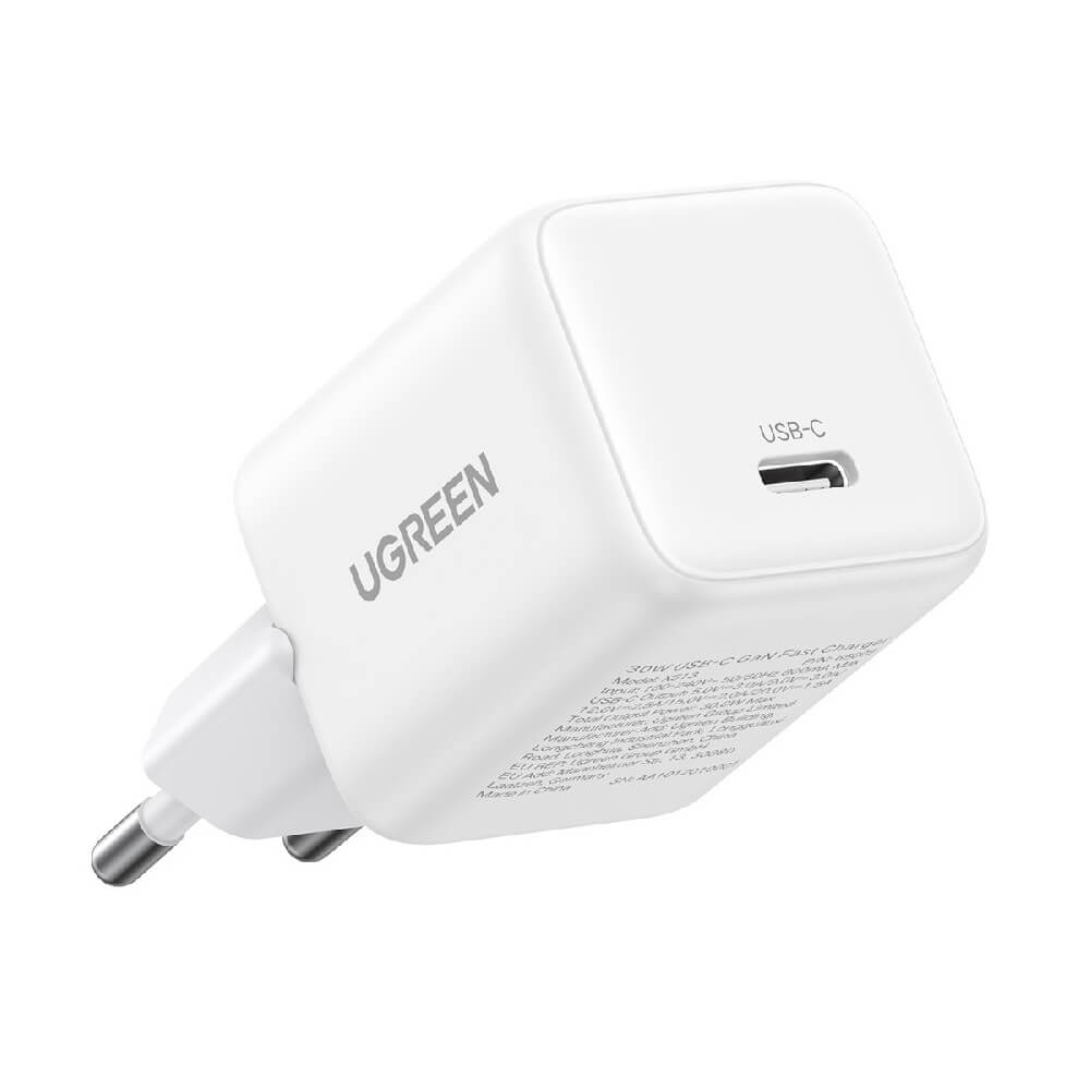 GaN Fast Charger UGREEN X513 (65009), 30W, Type-C, White