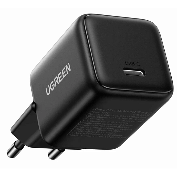 GaN Fast Charger UGREEN X512 (55553), 20W, Type-C, Black