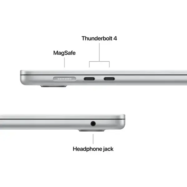 ნოუთბუქი Apple MW1G3RU/A MacBook Air A3241, 15.3", M4, 16GB, 256GB SSD, Integrated, Silver