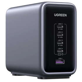 PD GaN Fast Charger UGREEN CD333 (90903B) Nexode, 300W, Type-C, USB, 5-Port, Grey