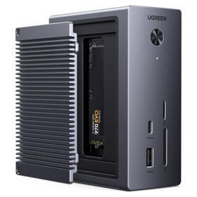 Type-C Docking Station UGREEN CM923 (55735) Revodok Pro, 10-in-1 USB-C Docking Station, Grey