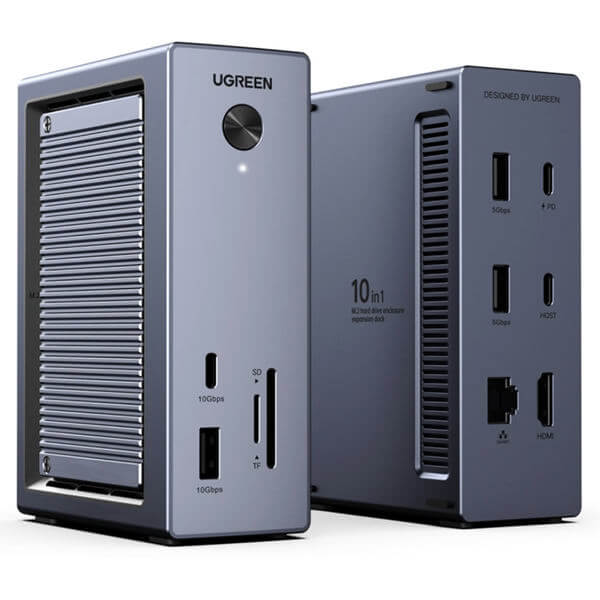 Type-C Docking Station UGREEN CM923 (55735) Revodok Pro, 10-in-1 USB-C Docking Station, Grey
