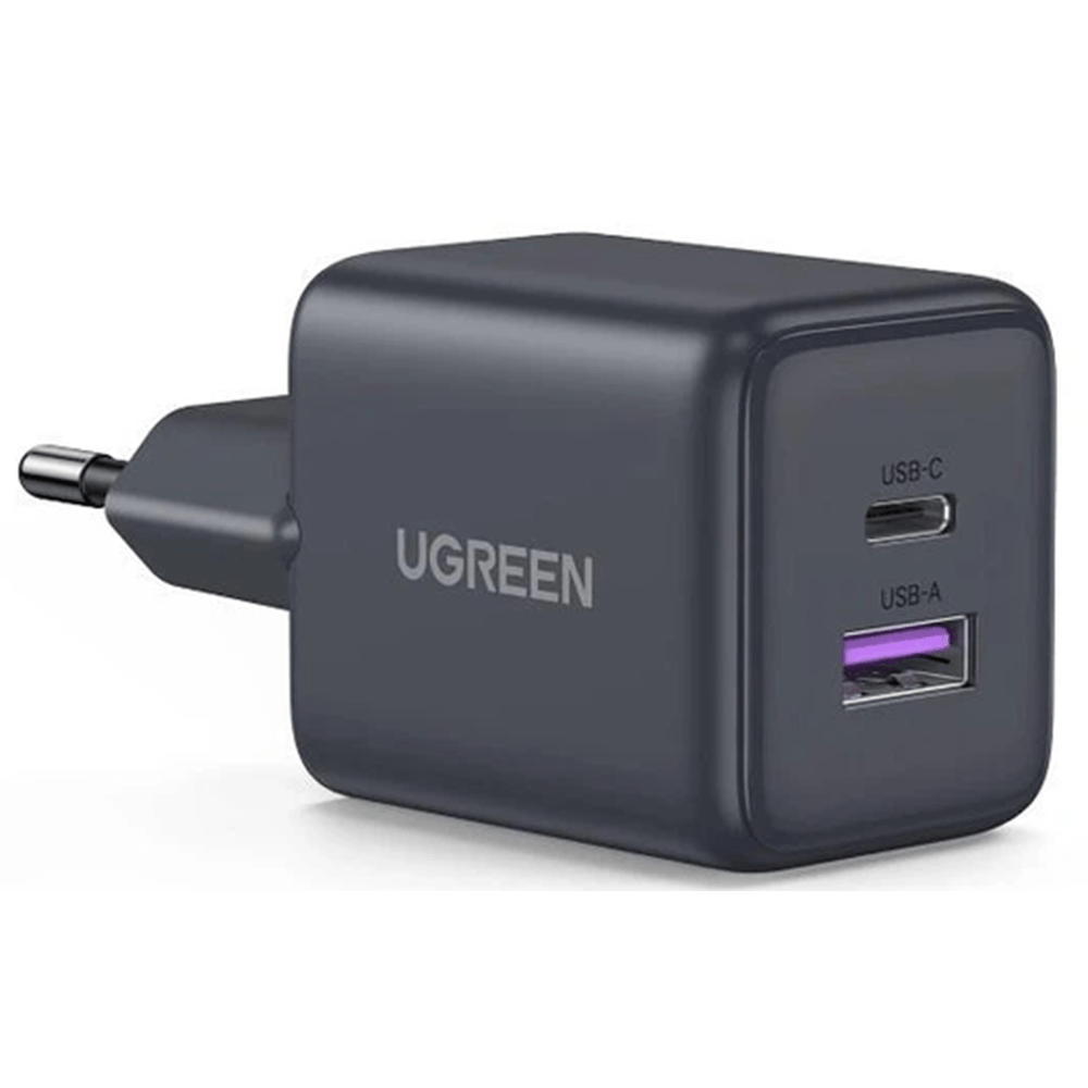 GaN Fast Charger UGREEN X516 (65014), 30W, Type-C, USB, Black