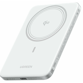Magnetic Wireless Power Bank UGREEN PB580 (95931B), 5000mAh, Type-C, White