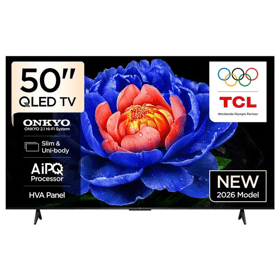 ტელევიზორი TCL 50P7L QLED, 50", 4K UHD, Smart TV, USB, HDMI, BT, WIFI, Black