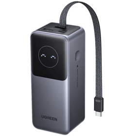 Power Bank With Built-in Cable UGREEN PB723 (55365B) Nexode, 20000mAh, Type-C, USB, Grey