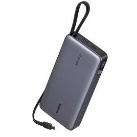 Power Bank With Built-in Type-C Cable UGREEN PB552 (55995B) Nexode, 25000mAh, Type-C, USB, Grey
