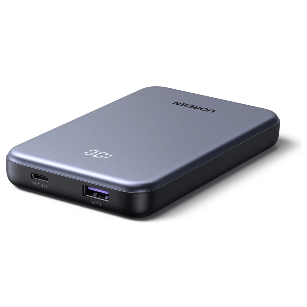 პორტატული დამტენი UGREEN PB507 (75131B) Zapix Series, 10000mAh, Type-C, USB, Fast Charging Power Bank, Space Gray