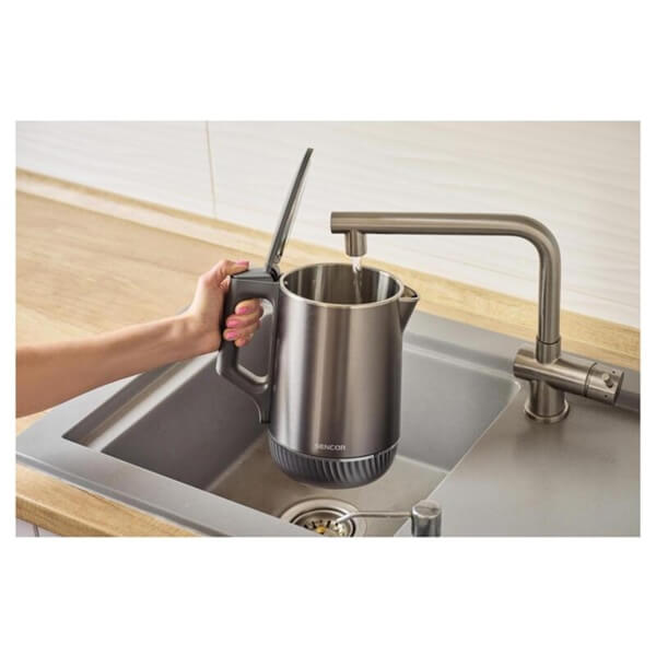 ელექტრო ჩაიდანი Sencor SWK 0850GY, 1800W, 1.7L, Electric Kettle, Silver