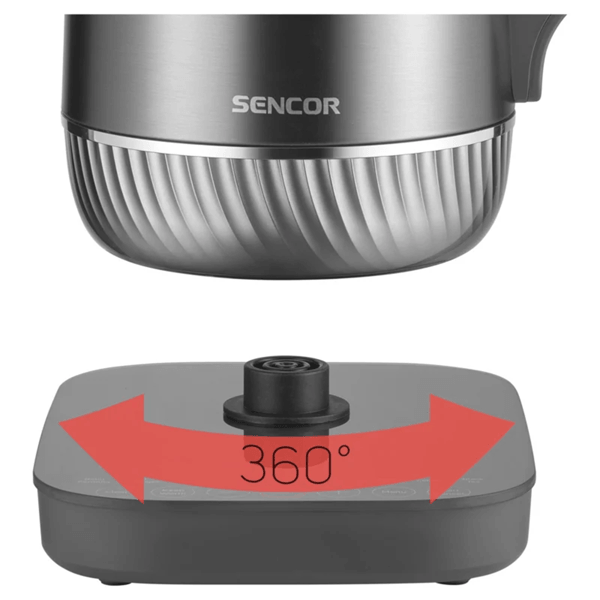 ელექტრო ჩაიდანი Sencor SWK 0850GY, 1800W, 1.7L, Electric Kettle, Silver