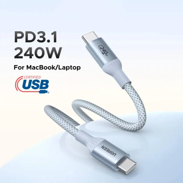Type-C To Type-C PD Fast Charging Cable UGREEN L534 (75731), 240W, 1m, Blue