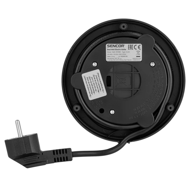 ელექტრო ჩაიდანი Sencor SWK 0551BK, 2200W, 1.7L, Electric Kettle, Black
