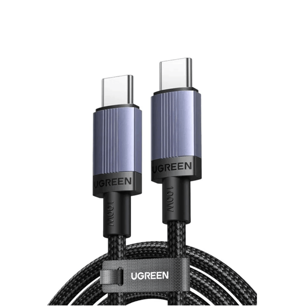Type-C to Type-C Cable UGREEN L528 (65833), 100W, 2m, Grey/Black