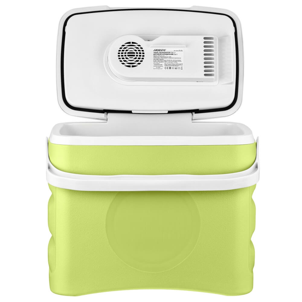სამგზავრო მაცივარი Ardesto CR-25L 2in1, 25L, Travel Refrigerator, Light Green