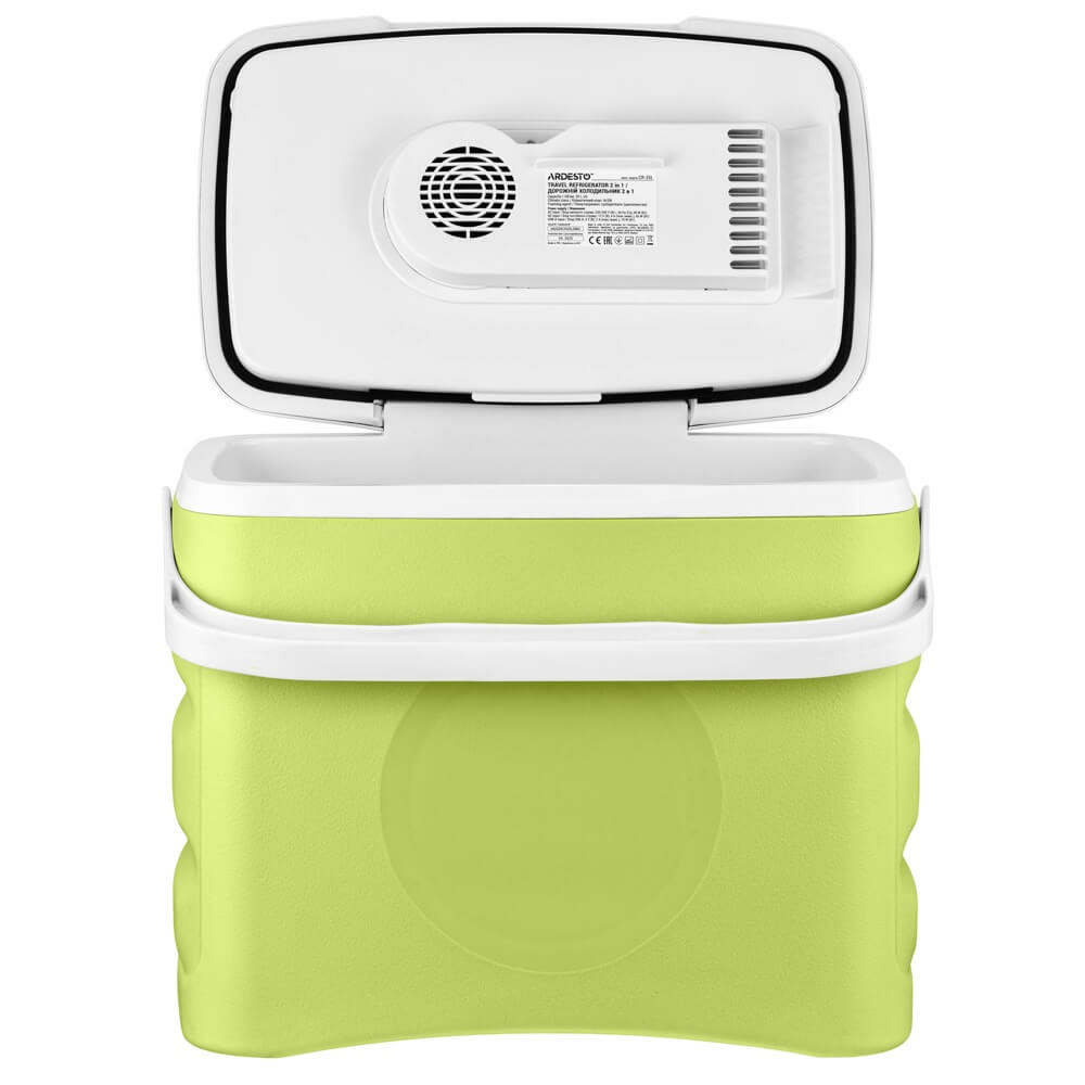 სამგზავრო მაცივარი Ardesto CR-21L 2in1, 21L, Travel Refrigerator, Light Green