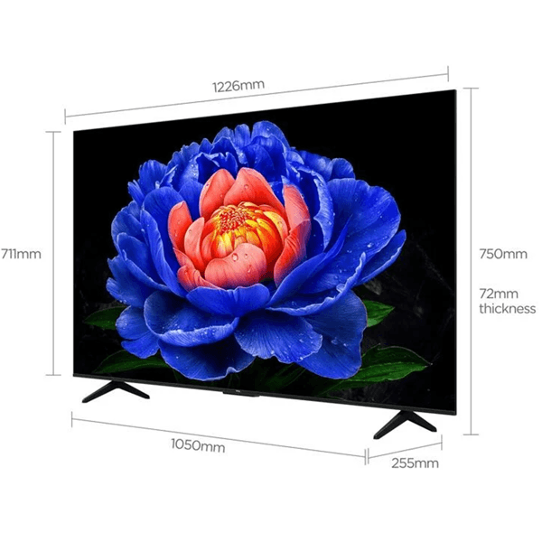 ტელევიზორი TCL 55P7L QLED, 55", Smart TV, 4K UHD, USB, HDMI, Bluetooth, WIFI, Black