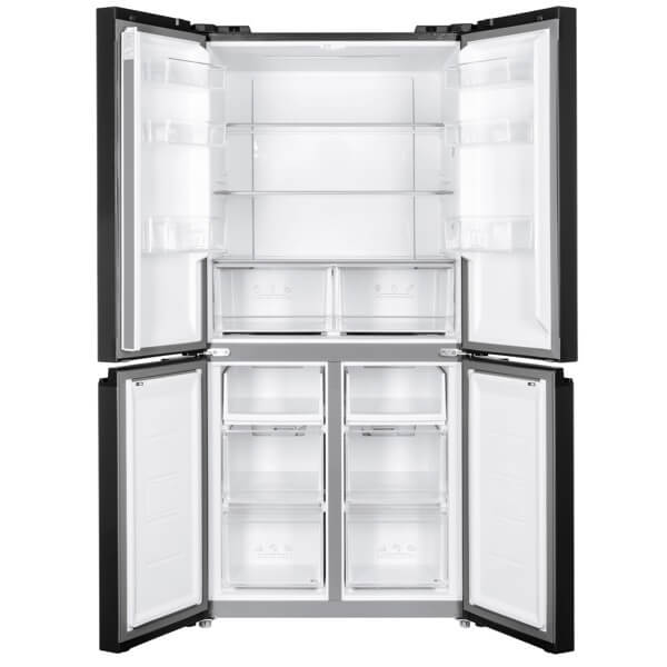 მაცივარი Ardesto DNF-M474GL177, 4674L, E, 35DB, No Frost, Refrigerator, Black Glass
