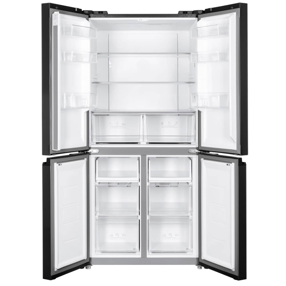 მაცივარი Ardesto DNF-M474GL177, 4674L, E, 35DB, No Frost, Refrigerator, Black Glass