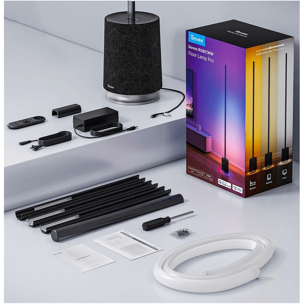 ტორშერი Govee H6079312 Lyra, Bluetooth, WiFi, Floor Lamp, Black