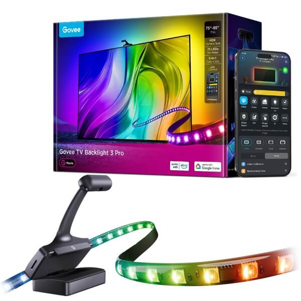 Adaptive Backlight Kit Govee R2A81C11 3 Pro, 75/85", WIFI, Bluetooth, Black