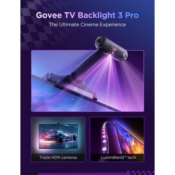 Adaptive Backlight Kit Govee R2A80C11 3 Pro, 55/65", WIFI, Bluetooth, Black