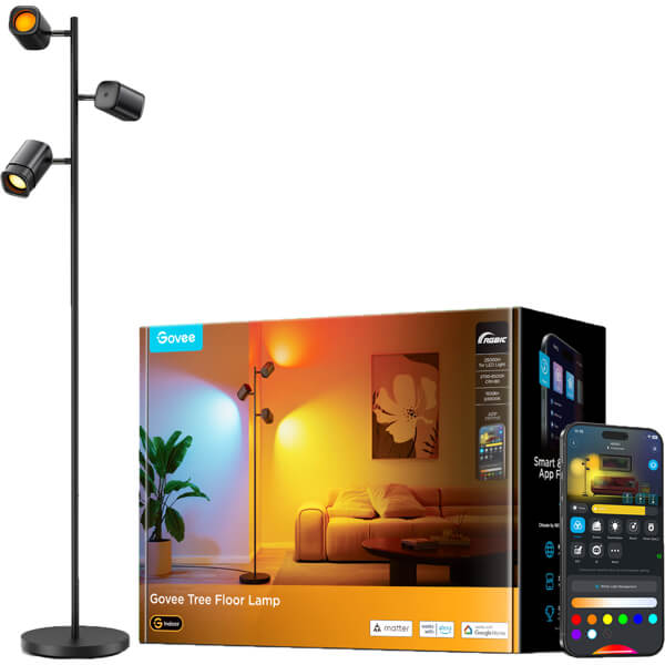 Floor Lamp Govee H60B2311, Bluetooth, WiFi, Black