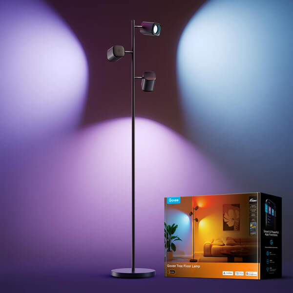 Floor Lamp Govee H60B2311, Bluetooth, WiFi, Black