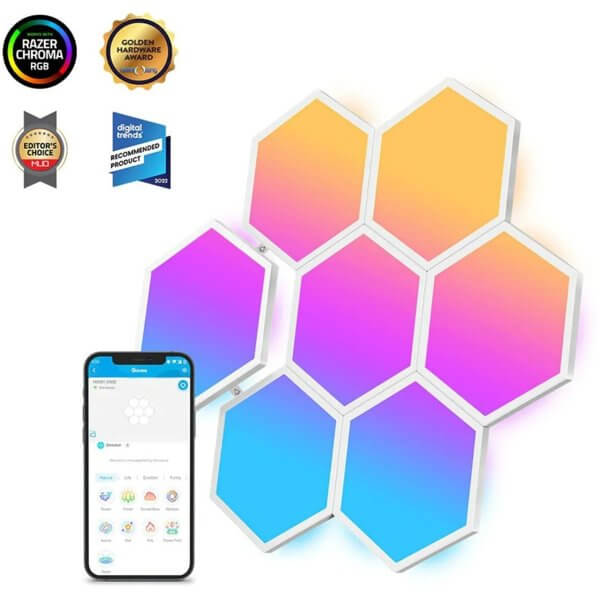 LED Light Panels Govee B6061301 Glide Hexa, WiFi, Bluetooth, White