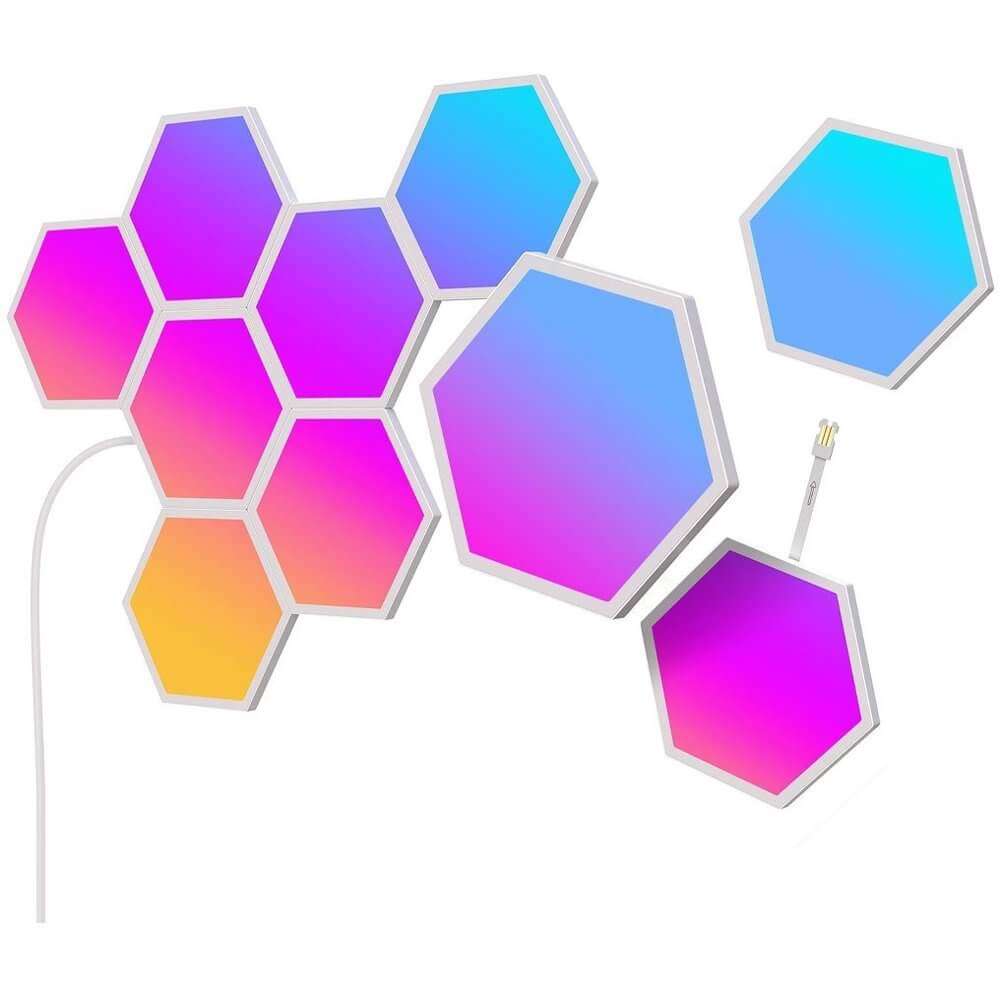 LED პანელების ნაკრები Govee B6061301 Glide Hexa, WiFi, Bluetooth, LED Light Panels, White
