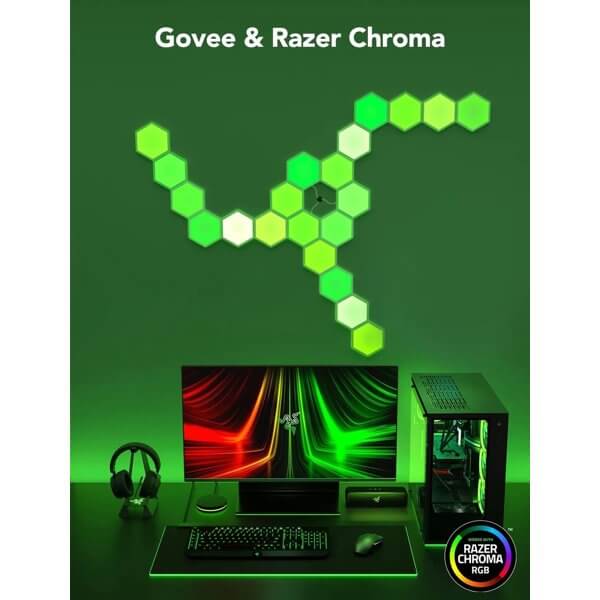 LED Light Panels Govee B6061301 Glide Hexa, WiFi, Bluetooth, White