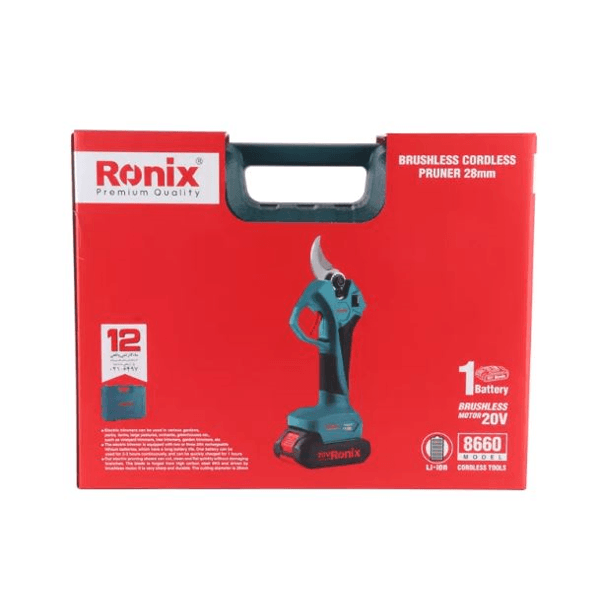 სეკატორი Ronix 8660, 20V, Electric Secateur, Green
