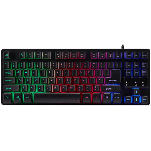 Gaming Keyboard Acer GP.KBD11.01U Nitro NKW120, Wired, USB, Black