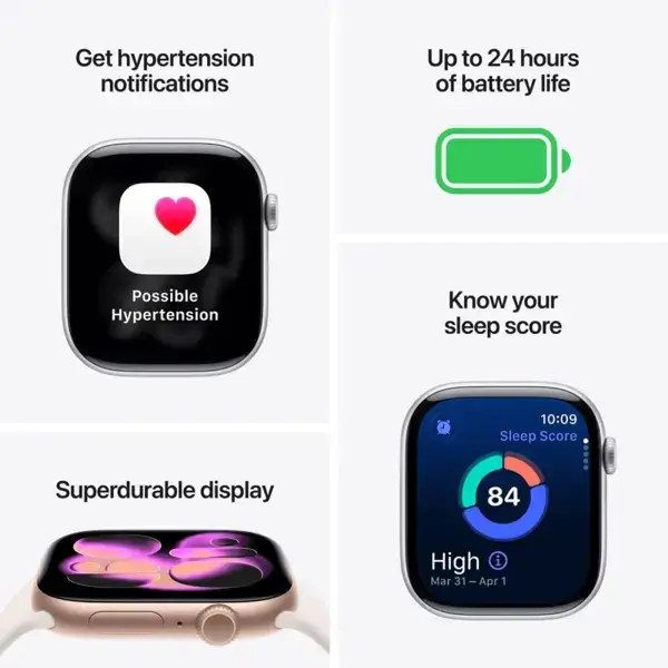 სმარტ საათი Apple MEQT4RK/A Watch Series 11, 1.7", Bluetooth, WIFI, IP6X, Smart Watch, Black