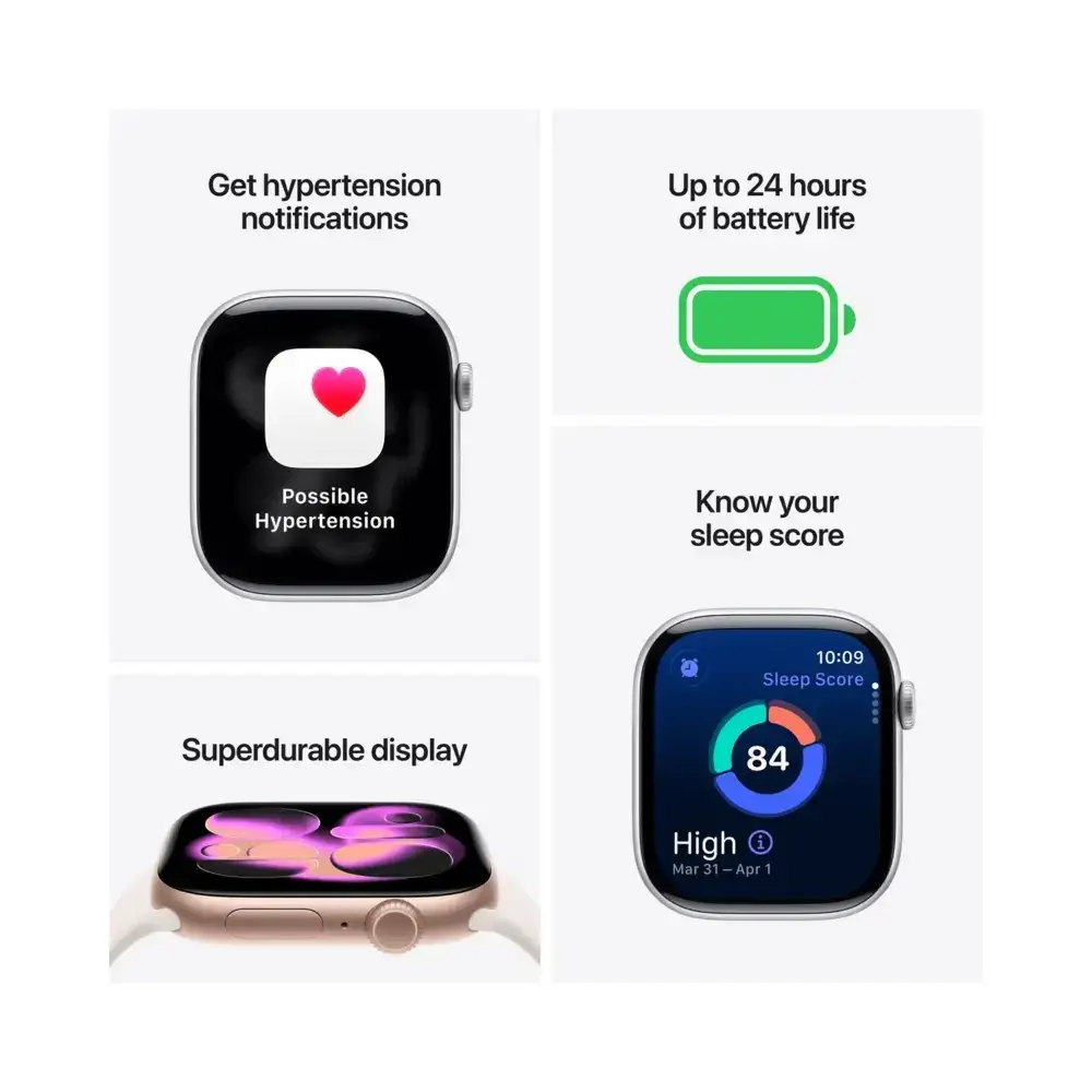სმარტ საათი Apple MEQT4RK/A Watch Series 11, 1.7", Bluetooth, WIFI, IP6X, Smart Watch, Black