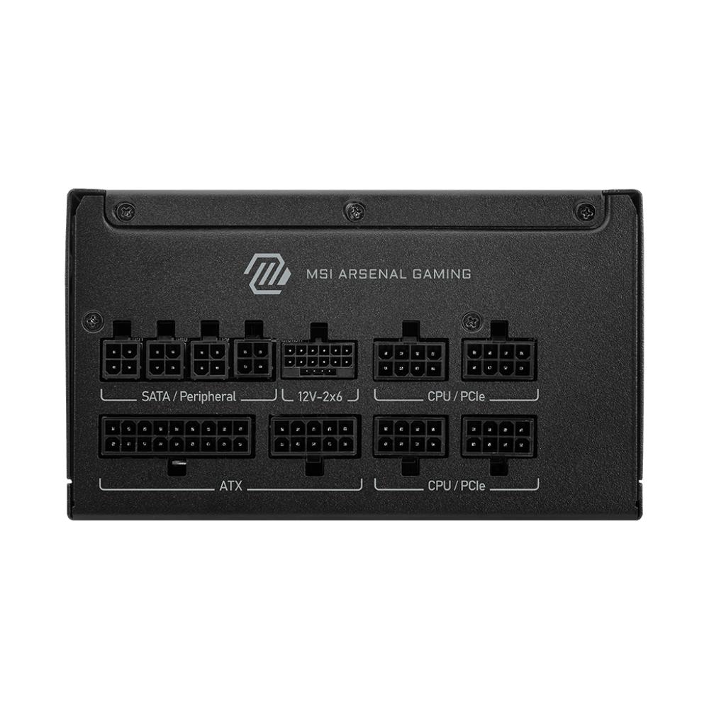 Power Supply MSI 306-7ZPIX11-CE0 MAG A1000GLS, 1000W, 80 Plus Gold, Black