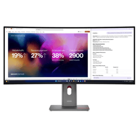 მონიტორი Lenovo 64B4XAT1EU ThinkVision P40WD-40, 39.7'', Curved Monitor, WUHD, IPS, HDMI, DP, LAN, USB, Type-c, 3.5mm, Black