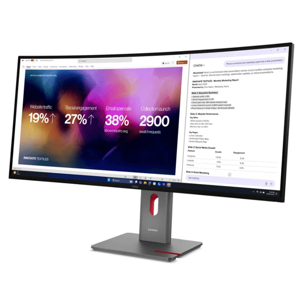მონიტორი Lenovo 64B4XAT1EU ThinkVision P40WD-40, 39.7'', Curved Monitor, WUHD, IPS, HDMI, DP, LAN, USB, Type-c, 3.5mm, Black