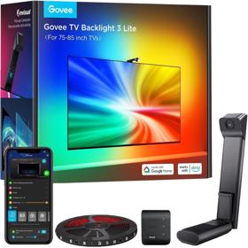 Adaptive Backlight Kit Govee H60993D2 TV Backlight 3 Lite, 75/85", WIFI, Bluetooth, Black