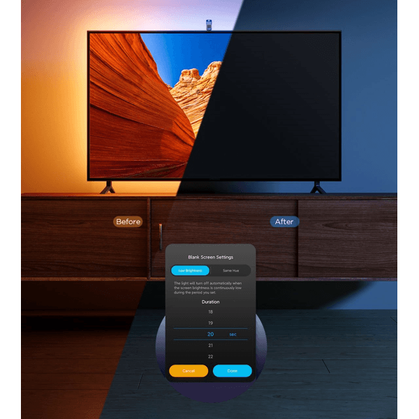 Adaptive Backlight Kit Govee H60993D2 TV Backlight 3 Lite, 75/85", WIFI, Bluetooth, Black