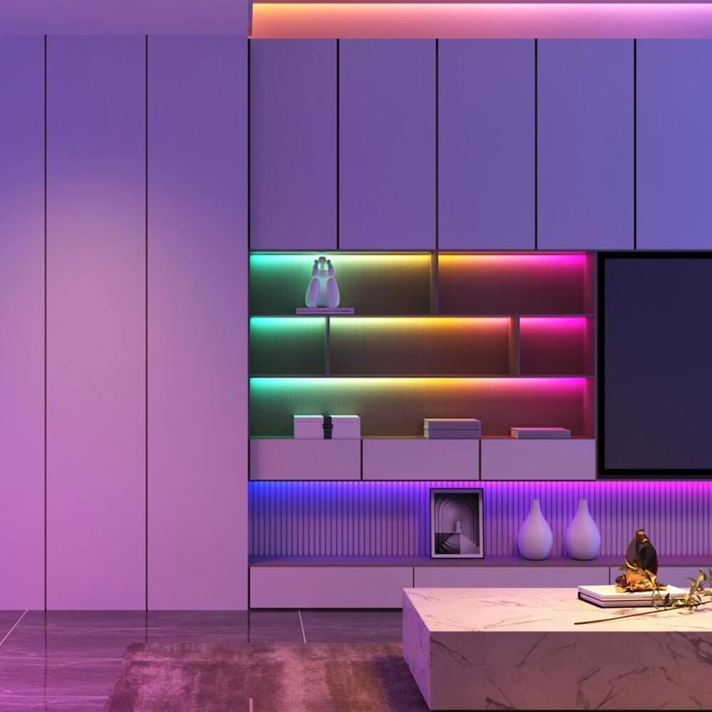 ჭკვიანი LED განთება Govee H619C3D1 RGBIC, WiFi, Bluetooth, 10M, LED Strip Lights With Protective Coating, White