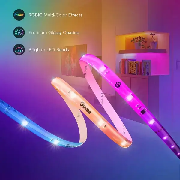 ჭკვიანი LED განთება Govee H619C3D1 RGBIC, WiFi, Bluetooth, 10M, LED Strip Lights With Protective Coating, White