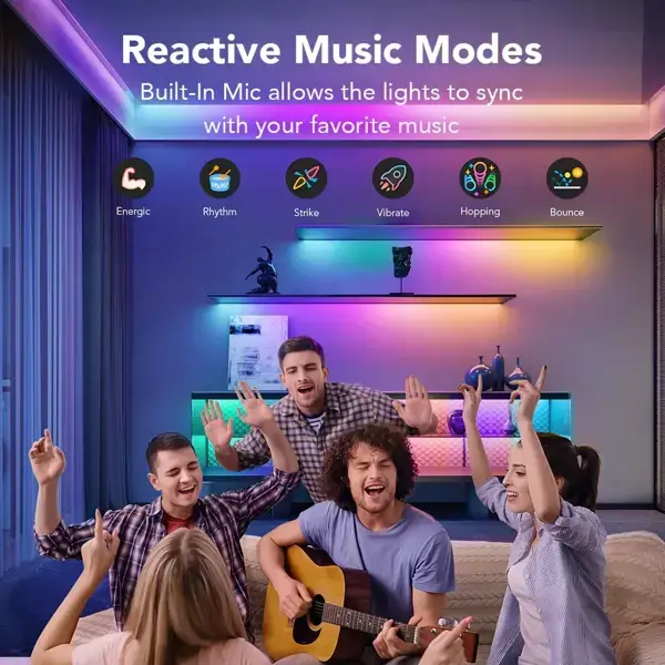 ჭკვიანი LED განთება Govee H619C3D1 RGBIC, WiFi, Bluetooth, 10M, LED Strip Lights With Protective Coating, White