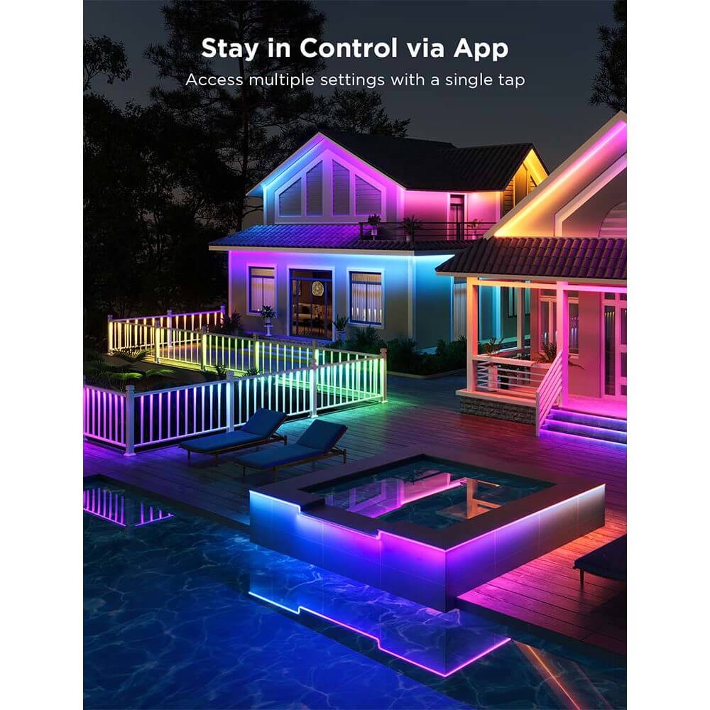 Outdoor LED RGBICWW Strip Lights Govee H70A13D1 Phantasy, WIFI, Bluetooth, 10m, White