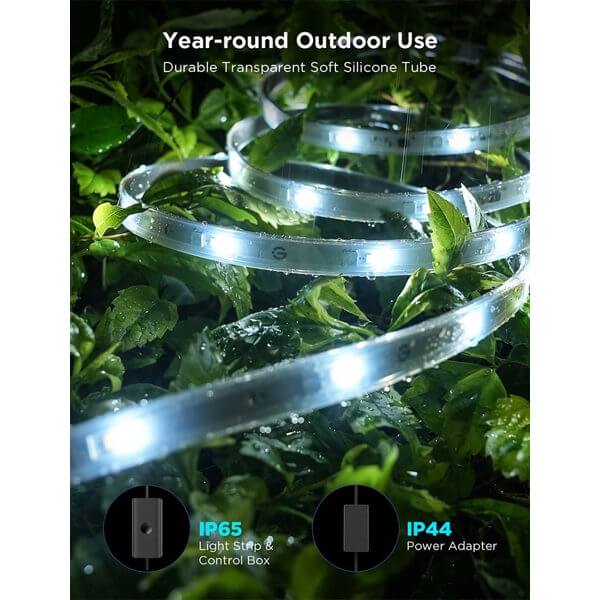 Outdoor LED RGBICWW Strip Lights Govee H70A13D1 Phantasy, WIFI, Bluetooth, 10m, White