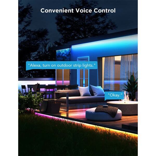 Outdoor LED RGBICWW Strip Lights Govee H70A13D1 Phantasy, WIFI, Bluetooth, 10m, White
