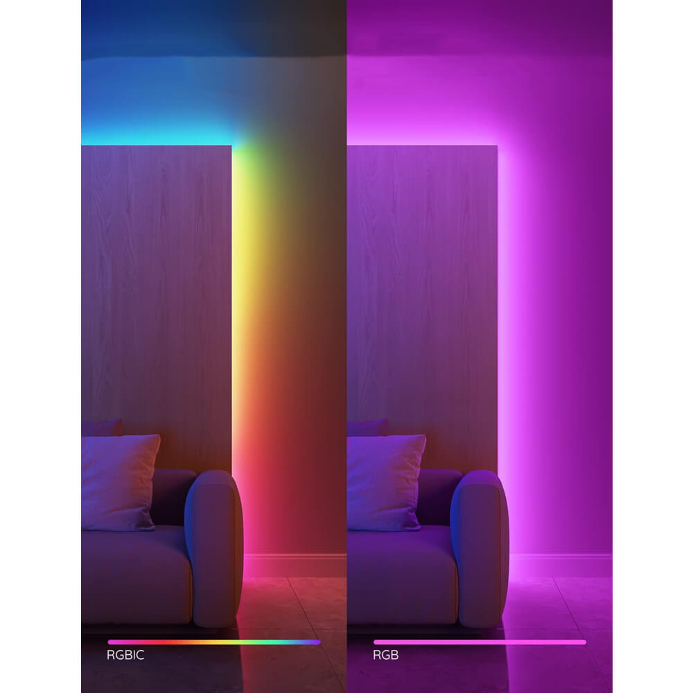 ჭკვიანი LED განათება Govee H612CCD1 Strip Light S, WIFI, Bluetooth, LED Strip Lights With Protective Coating, 10m, White