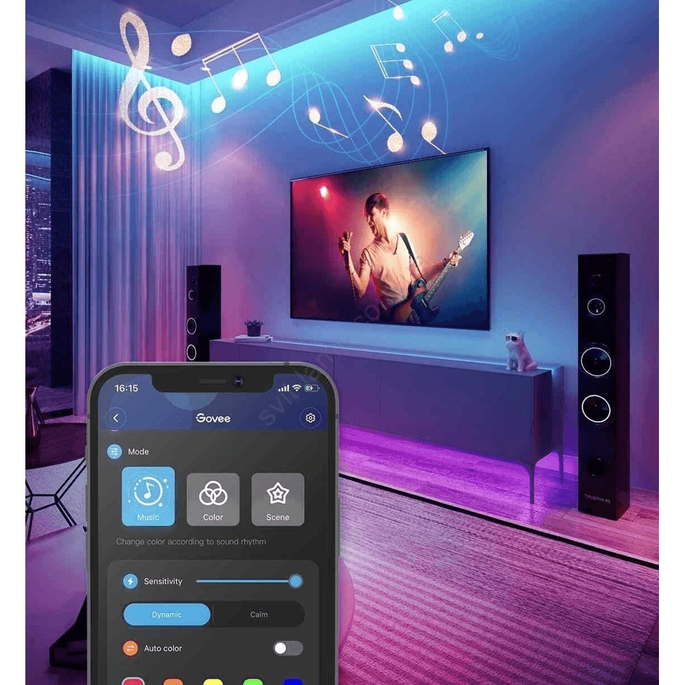 LED Strip Lights Govee H615A3A3, WiFi, Bluetooth, 5M, White